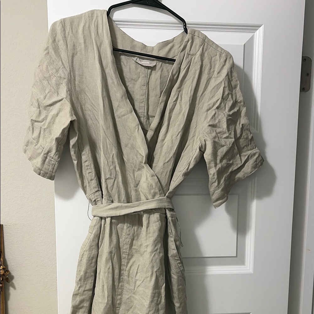 Sage green Everlane Wrap jumpsuit